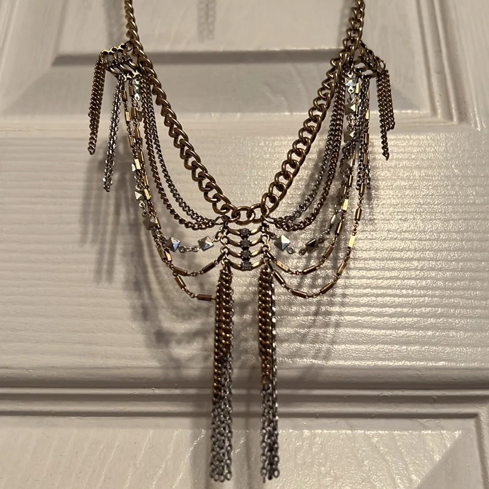 Tribal Statement Women’s Necklace Chain & Tassels Design Y2K Fashion